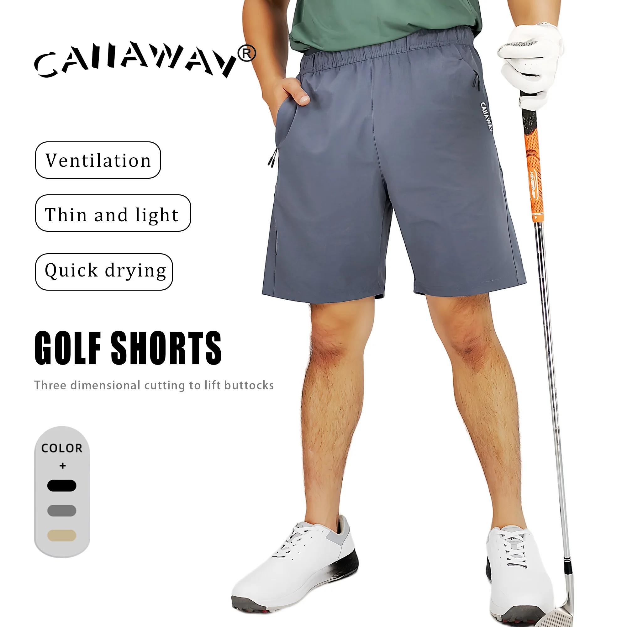 Caiiawav Golf Heren Zomer Heren Short Sportkleding Ademende Casual Mode Veelzijdig