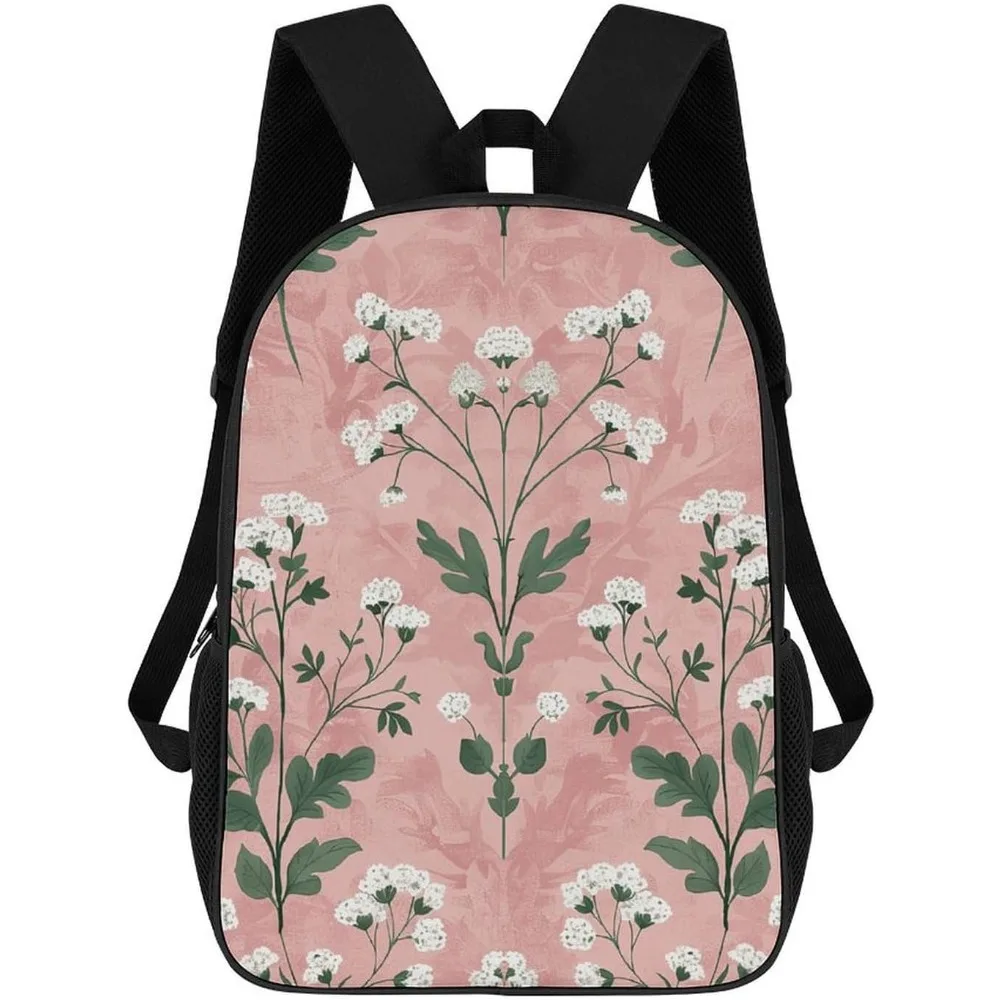 

Travel Bookpack For Men Women Carry On Backpack Laptop Bag Peach Style Flower Schoolbag For Work Hiking