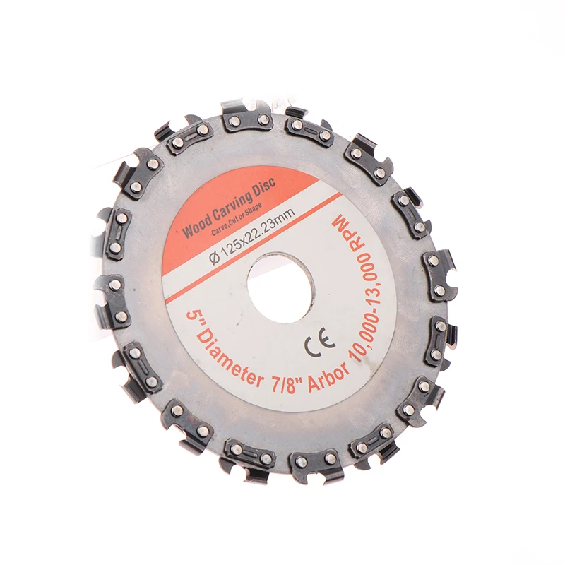 125 *22 Mm Grinding Woodworking Disc Grooving Machine Chains Disc Wood Carving Cutting Disc For 5 Inch Angle Grinder