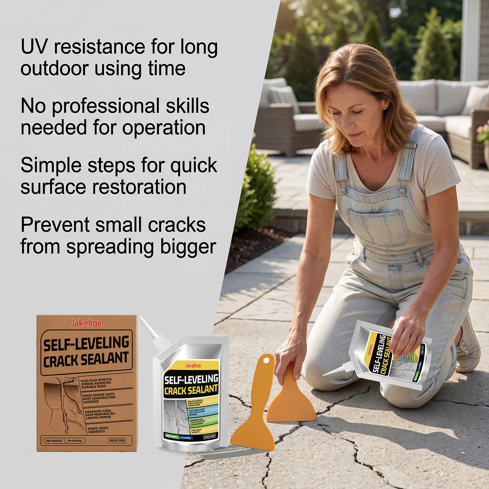 Self‑Leveling Concrete Crack Sealant Waterproof Leak Stopper Strong Adhesion Floor Wall Crack Filler Grade Joint Repair Sealant