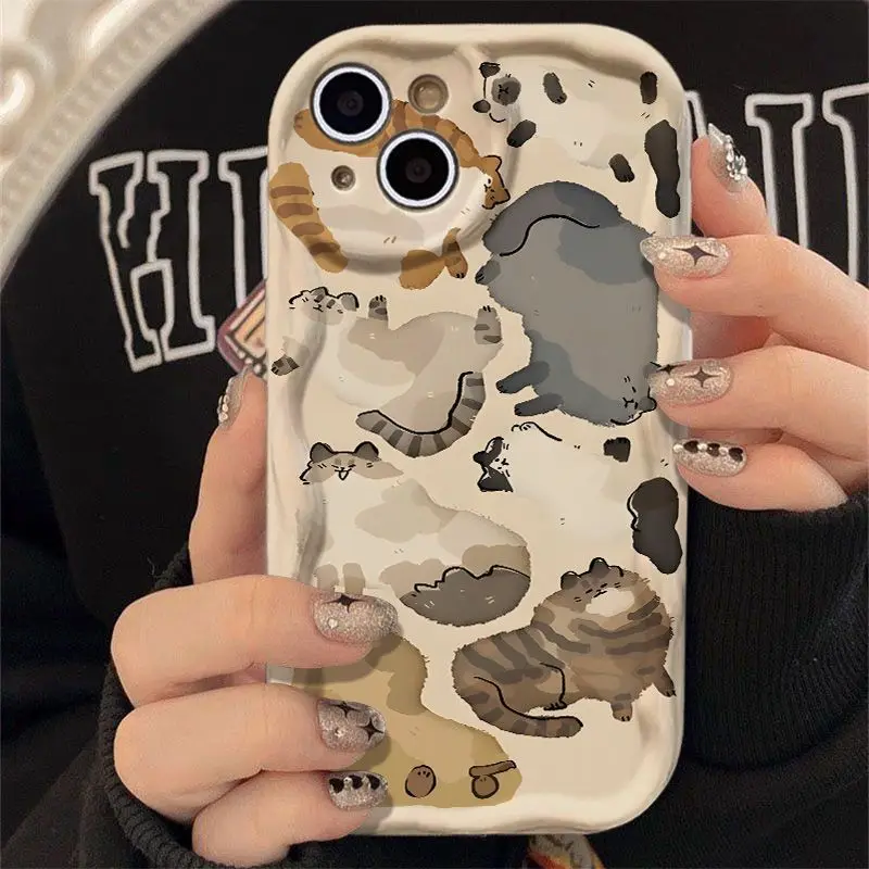 Graffiti Cat Phone Cases For OPPO A17 A16  A53 A32 A33 A57 5G A15 A3S A5S  A54 A31 A9 A5 2020 A55 A74 A95 4G A96 A52 A72 A92
