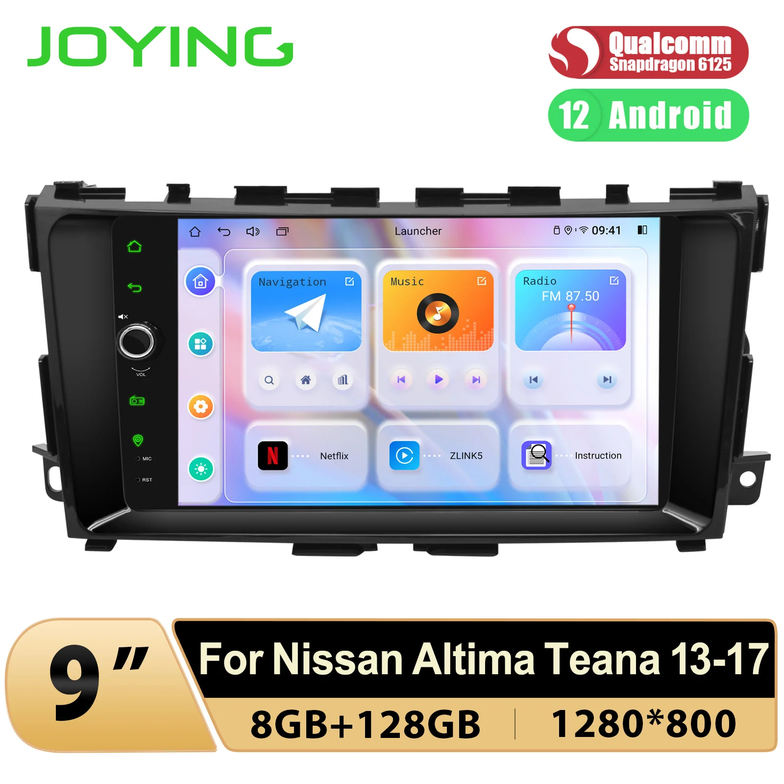 Joying 9 Inch Aftermarket Car Radio Stereo GPS Music System For Nissan Altima Teana 2013-2017 With DSP Carplay Andorid Auto