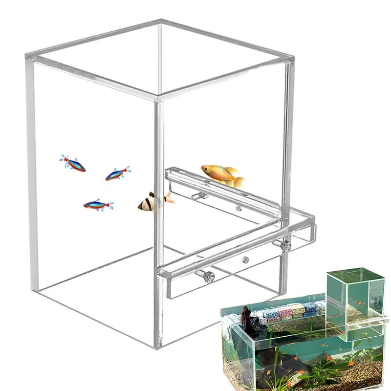 Fish Aquarium Tank Acrylic Ornament Fish Tank Aquarium Breeder Fish Tank Lightweight Inverted Water Fish Container Pet Supplies