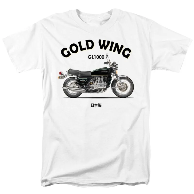 

Honda Men's and Women's T-shirt Summer Gold Wing GL1000 Racing Motorcycle Riding Off-road Enthusiasts Short-sleeved Retro Top