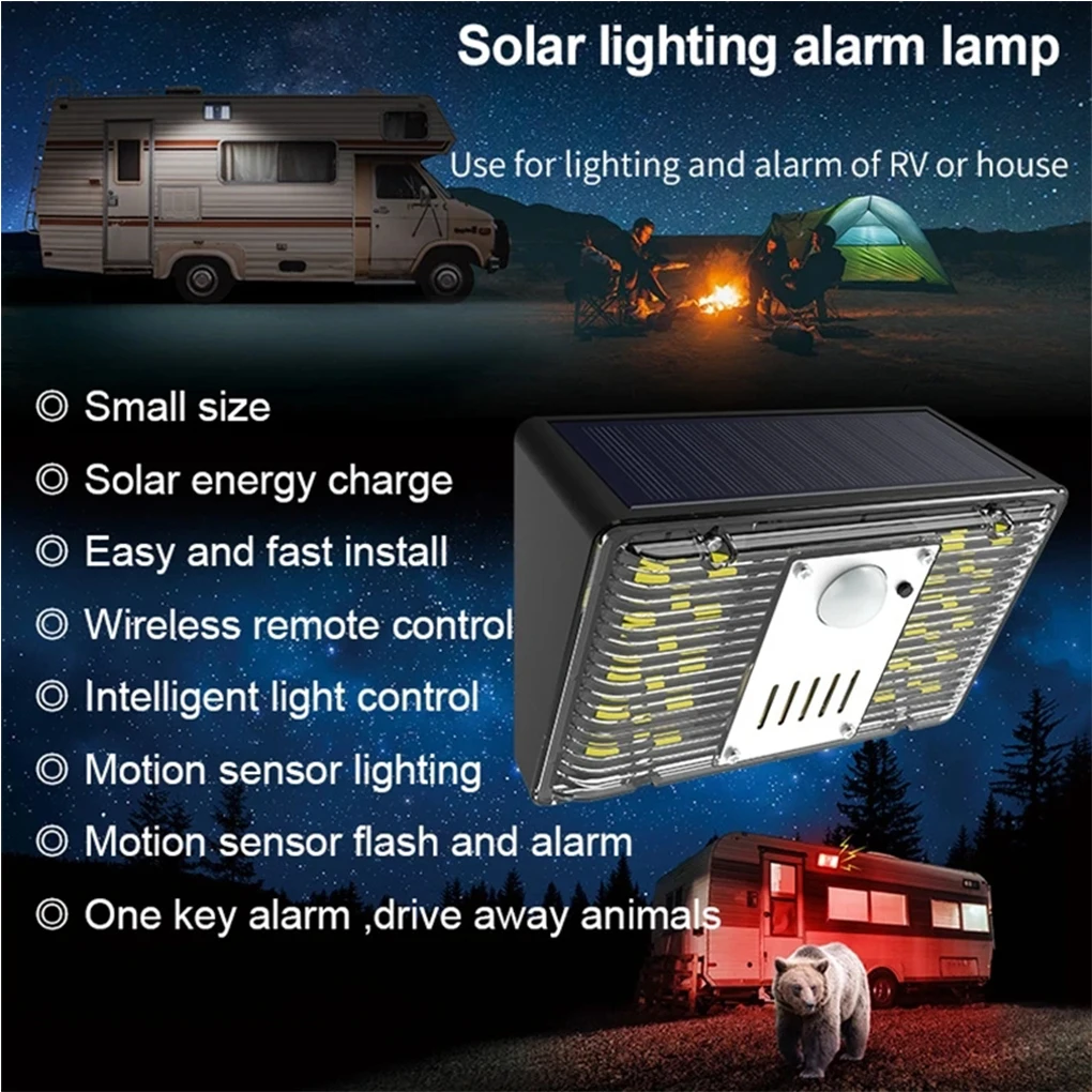 RV Garden Solar Fence Light Walkway Stairs Patio Park Wall Mounted Deck Lamp Outdoor Safety Lighting with Remote Control