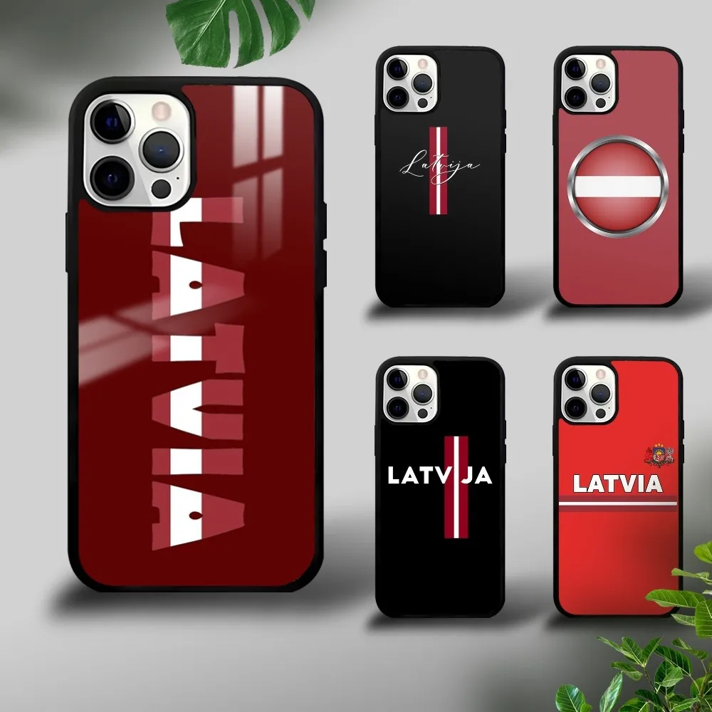 

Latvia Flag Phone Case For iPhone 16 15 14 13 12 11 Pro Xs Max Mini Plus Celulares Hard Funda Dropshipping