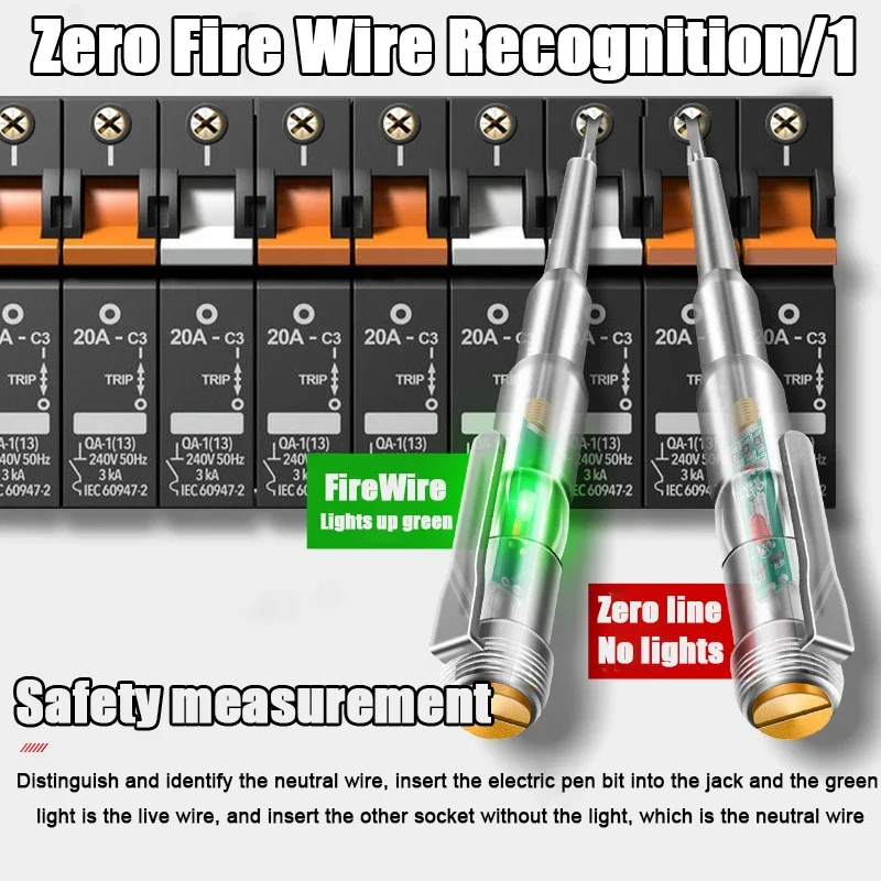 1/2/3/4PCS inteligentny czujnik napięcia indukcyjny 24-250V Tester obwodów elektryczny śrubokręt wskaźnik elektryk