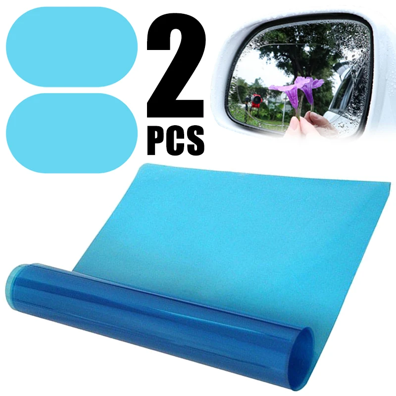 2Pcs Car Rearview Mirror Rain-proof Films Universal Auto Rearview Mirrors Waterproof Anti-fog Stickers Car Accessories 10x15cm