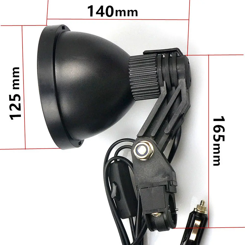 Faretto leggero per fucile con cannocchiale montato su pistola 12V 125mm CREE 25W LED bianco/verde/rosso luce per arma con maniglia a spina femmina