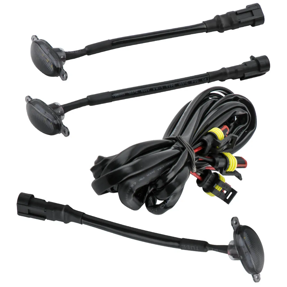 

Smoke Front Grille LED Running Lights For Ford F150 2015-19 Raptor Style x1 Black Front Amber Front Grille LED Running Lights