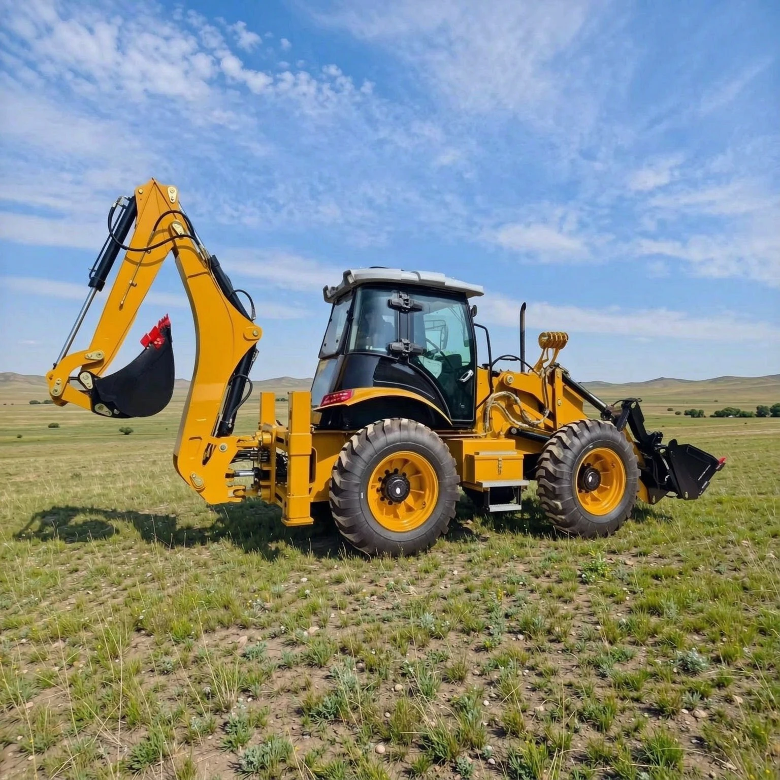 Customized Multifunctional Backhoe Loader (Two-Headed Busy) for Farm and Construction Factory Price