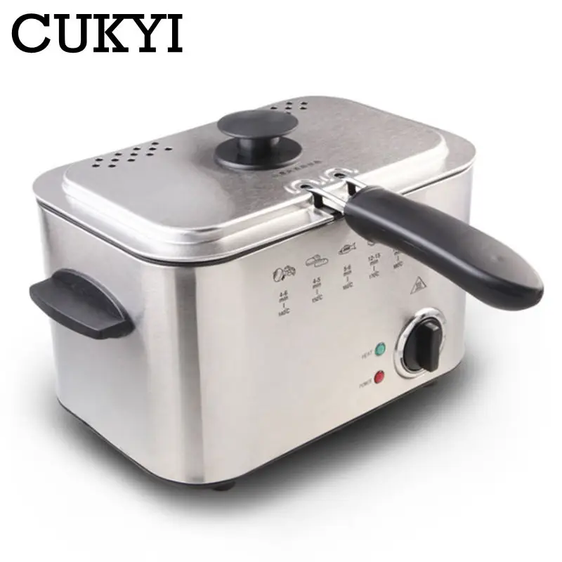 Household/Commercial Electric Frying Machine 1.5L Multifunctional Smokeless Deep fryers French Fries Maker Constant temperature