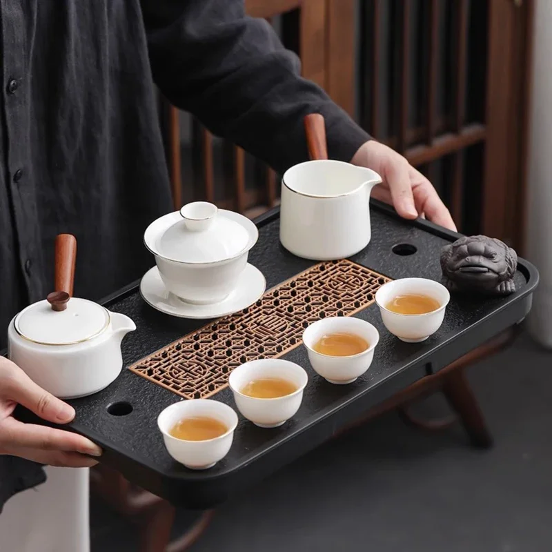 Cute Miniature Tea Set Dining Bar Garden Garden Portable Drinkware Matte Ceramic Tea Set Coffeeware Te Matcha Kit Home Products