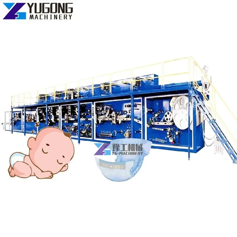 Full Automatic Pull Up Baby Diaper Production Line Make Machine with Packing Free Adult Sample Adult Baby Diaper Production Line