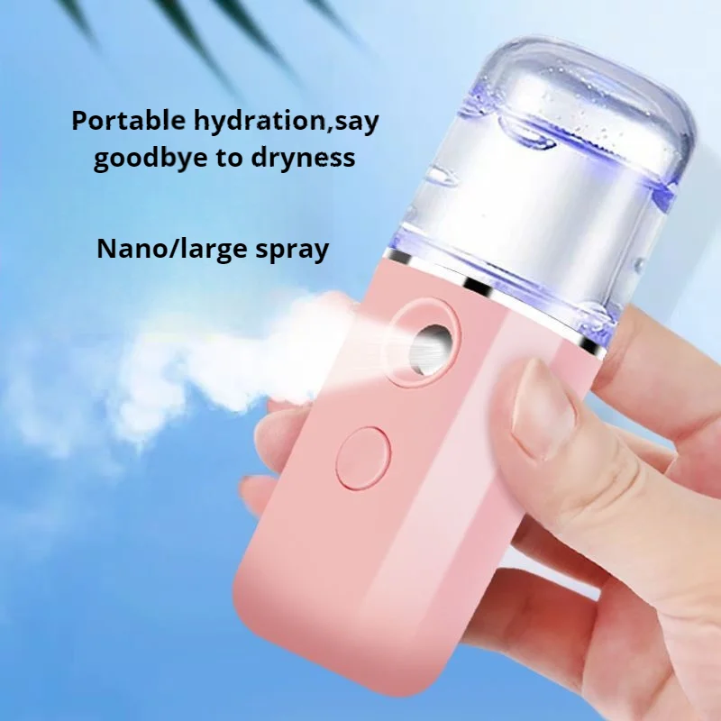 Nano moisturizing large spray water replenishment instrument face steamer cold spray portable small ball beauty humidifier