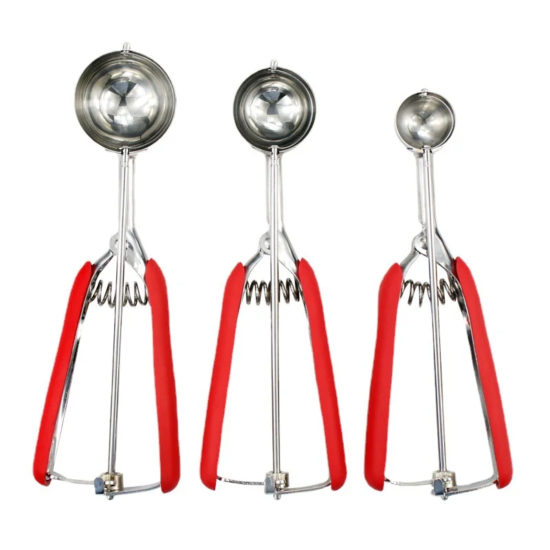 

Stainless Steel Fruit Cookie Scoop Set Ice Cream Scoops with Trigger Release for Baking Cookie Dough Scoop