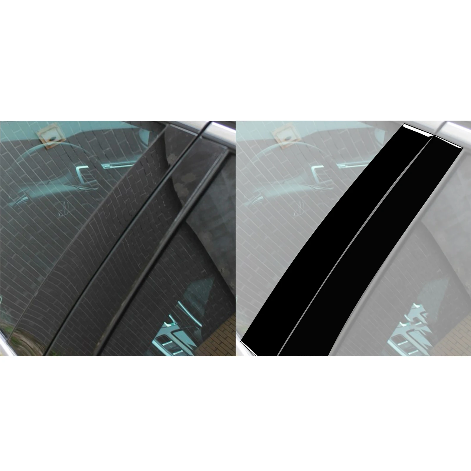 Piano Black Car Window Pillar Decoration Stickers For Honda Accord 9th 2014-2017 Exterior Auto Styling Accessory