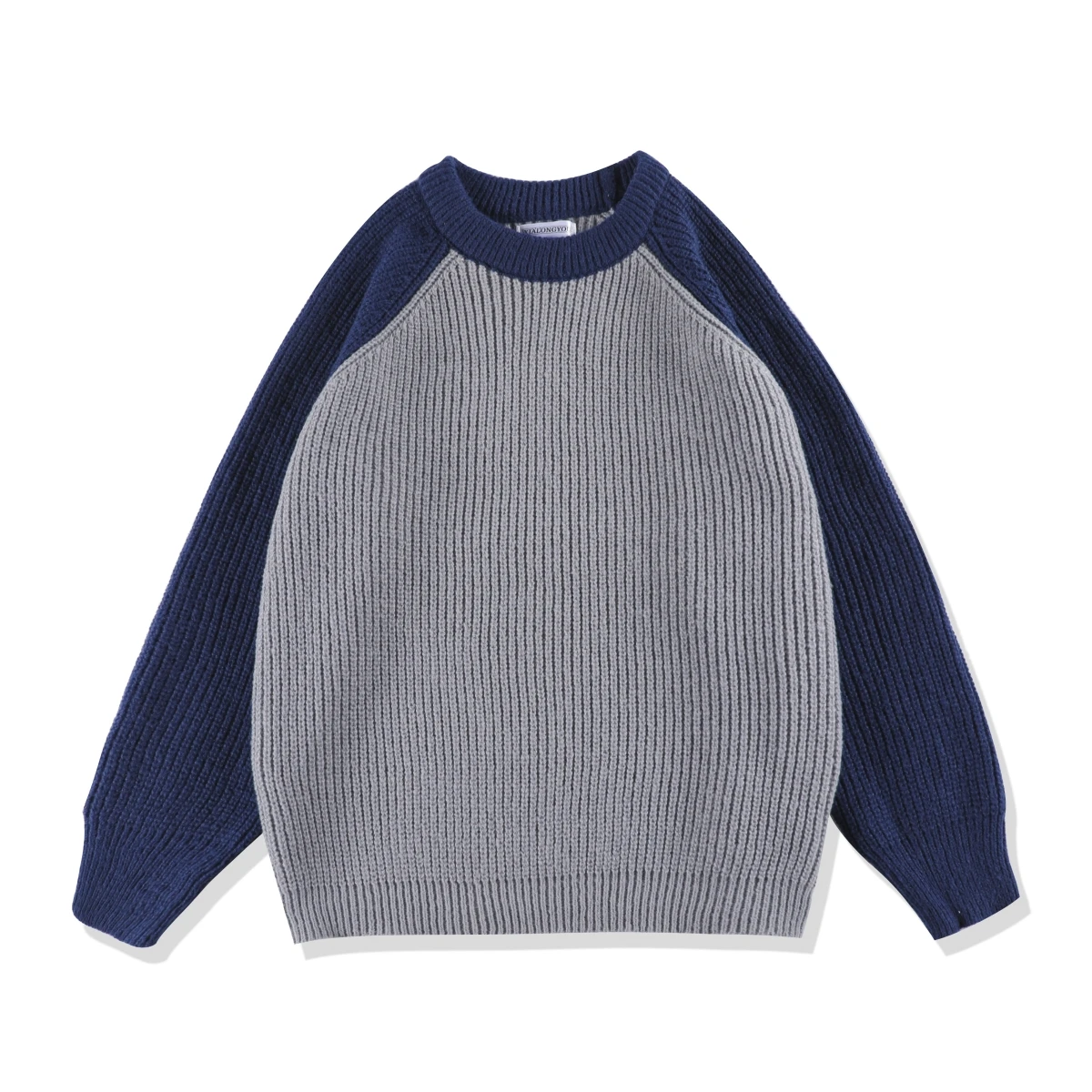 

Retro Spliced oulder Sve round Ne Knitted Sweater Men's Autumn New Sle Color Blo Base Layer Faionable Japanese S...