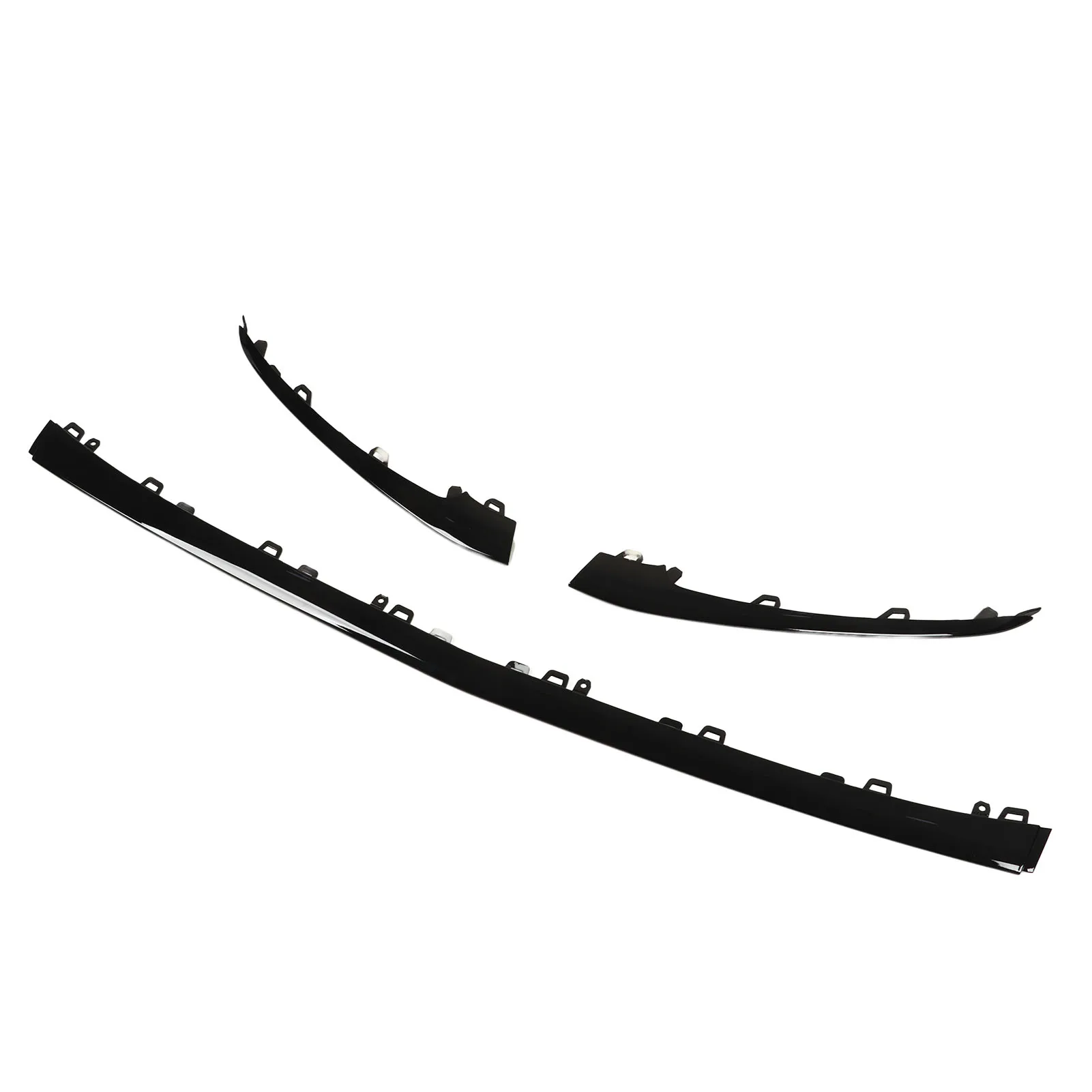 

3pcs Gloss Black Front Bumper Lower Trim Replacement for Mercedes‑Benz S‑Class W222 V222 AMG Line Facelift 2018‑2020