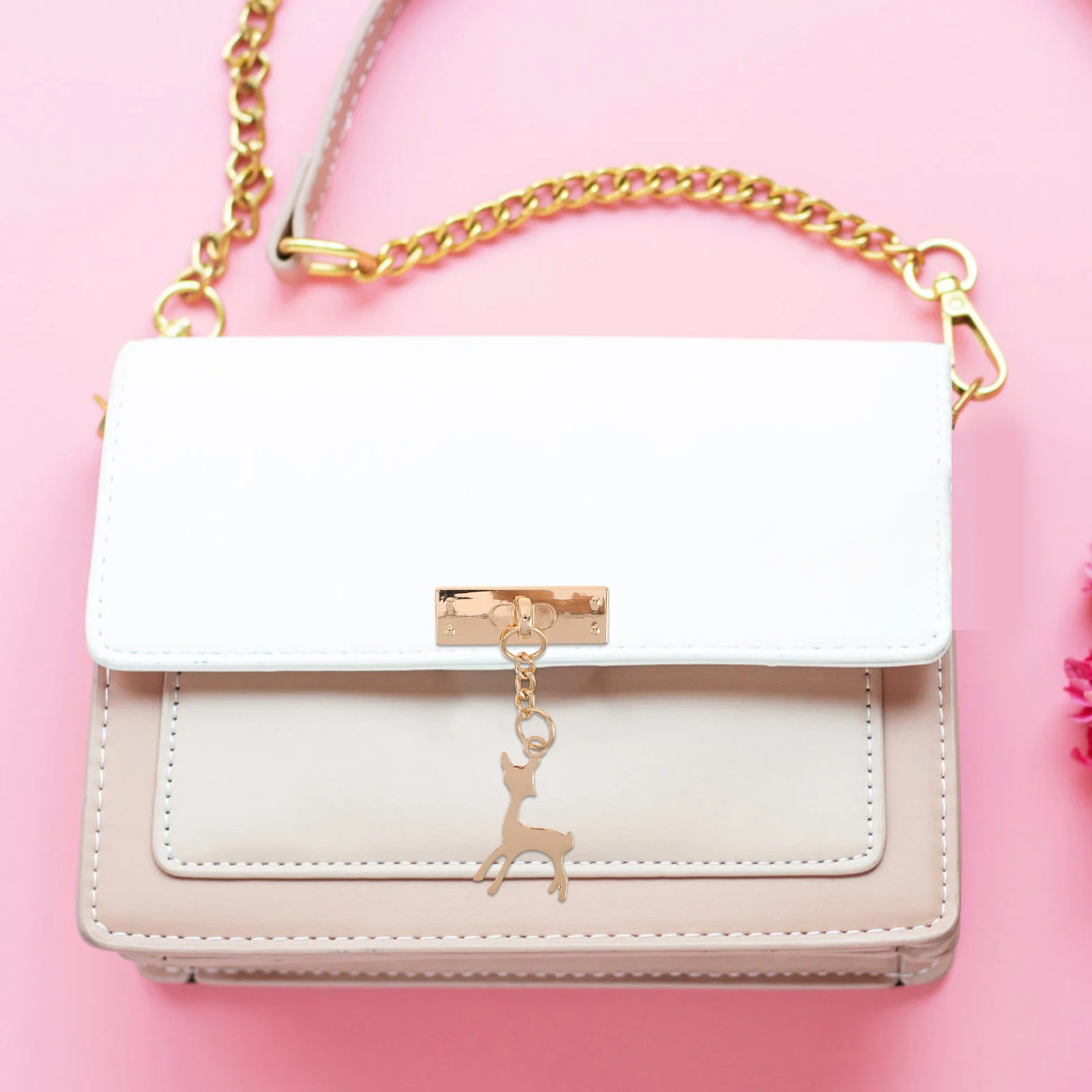 

12pcs Purse Lock Handmade Bag Clasp Deer Pendant Metal Buckle Closure Durable Zinc Alloy Diy Purse Hardware For Handbags