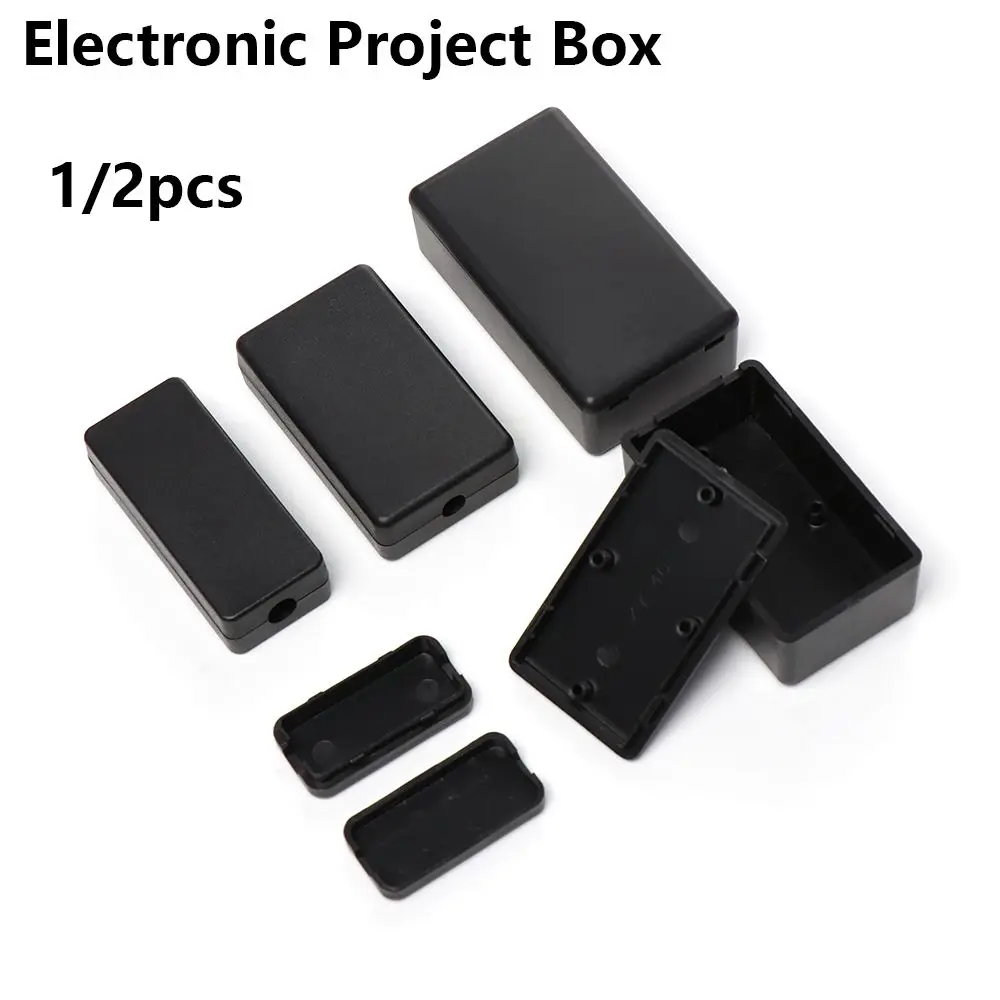 1/2pcs Black DIY ABS Plastic Electronic Project Box Waterproof Cover Project Instrument Case Enclosure Boxes