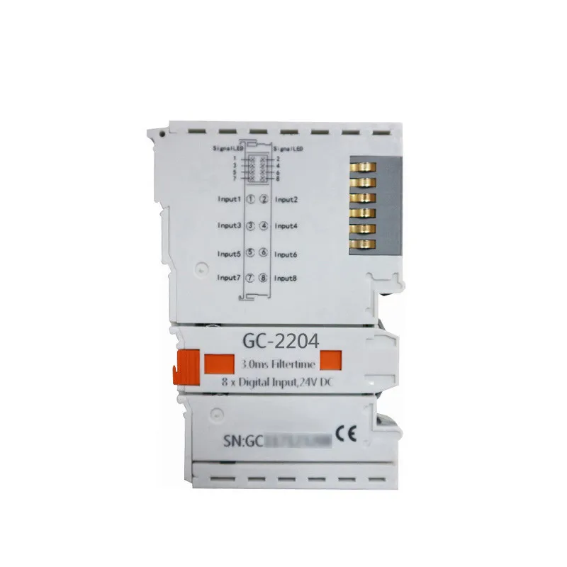 Expandable PLC GC-2214 automatically configures according to the insertion sequence through the bus coupler or PLC controller