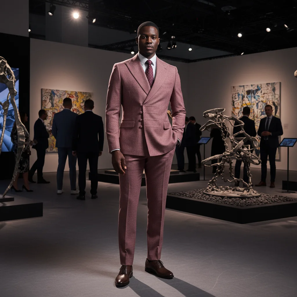 ST Cassy Traje de hombre elegante para boda gris Slim Fit Doble botonadura Múltiples botones Casual Hombre de negocios Conjunto de traje de 2 piezas