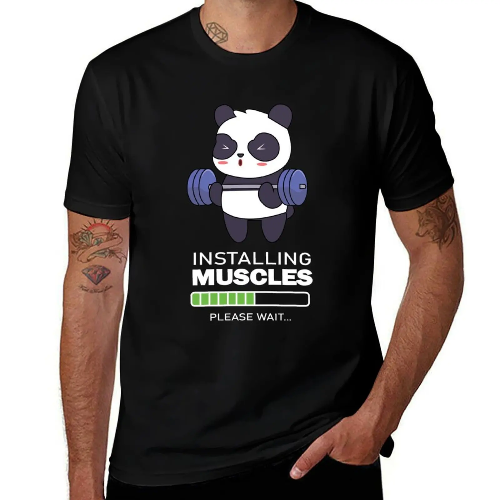 

Panda Working Out - Work Out Active T-Shirt graphic shirts summer tops designer t shirt men