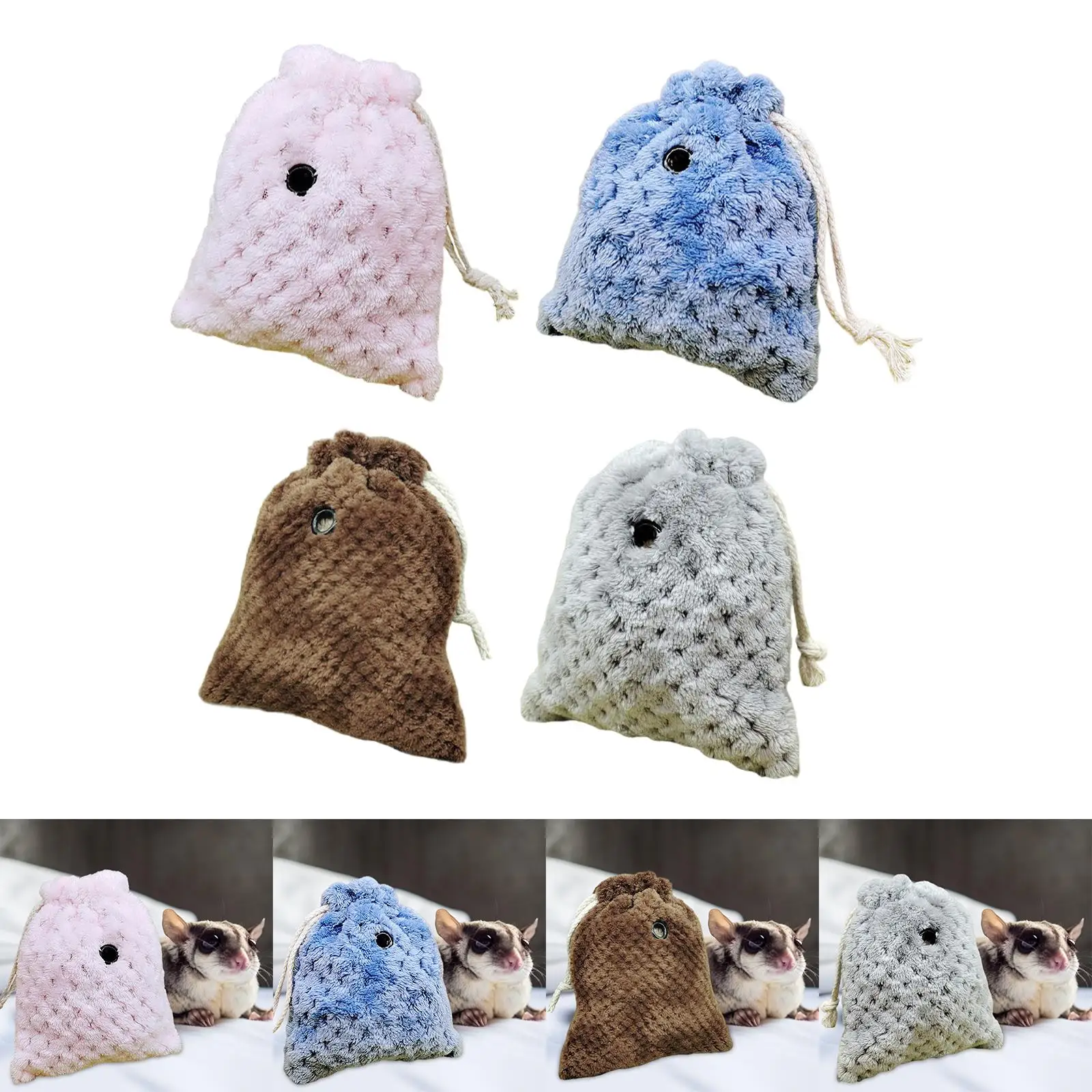 Saco de dormir acolchado para hámsteres y roedores pequeños en invierno - imagen 5