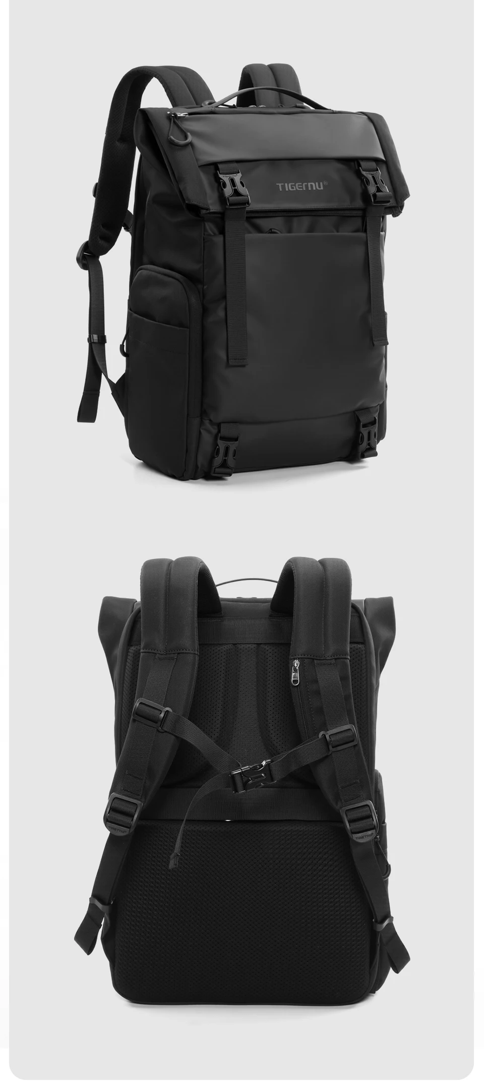 Tigernu Reiserucksack für Herren, TPU, wasserdicht, Rucksack für Herren, erweiterbar, Herrenrucksack, Business-Taschen, Schulrucksack – Detail 16