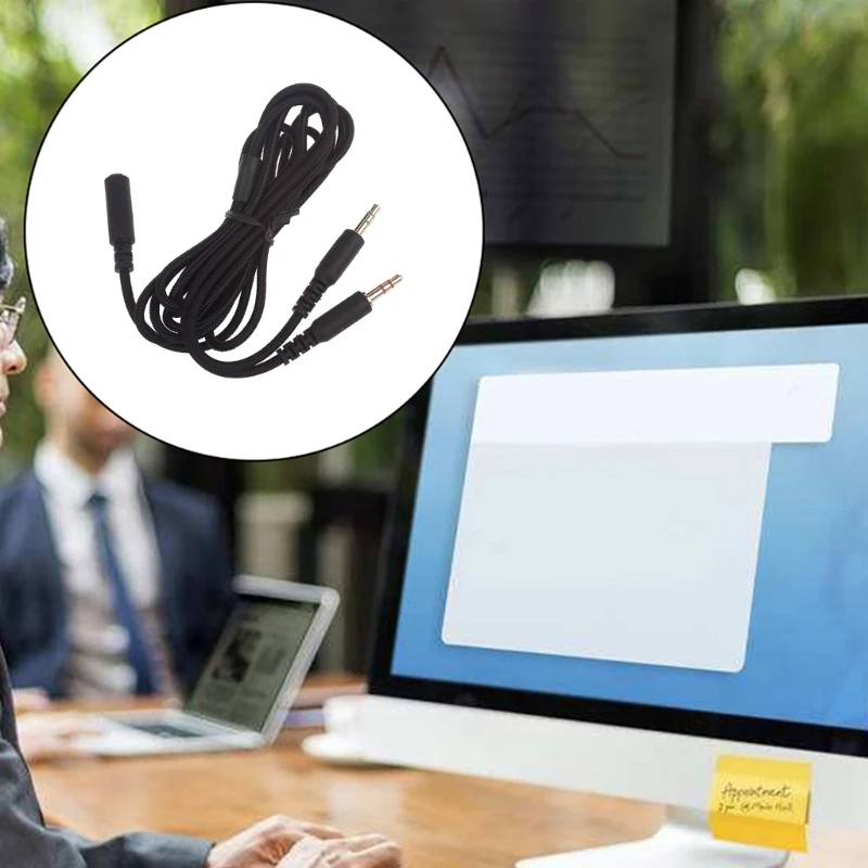 كابل سماعة رأس مضفر من النايلون مقاس 3.5 مم لسماعات الرأس، بديل سلك كابل الموسيقى دروبشيب