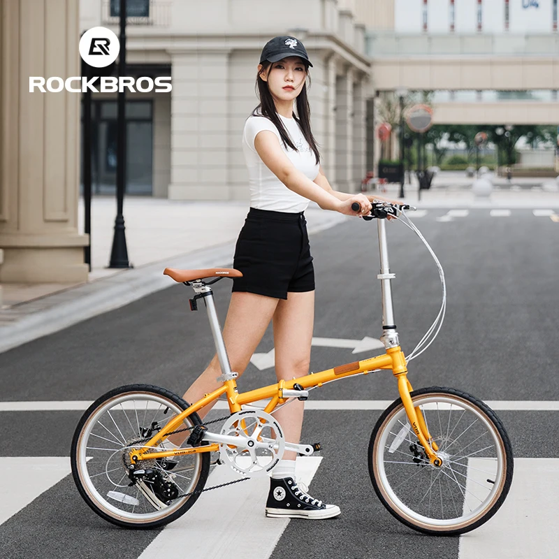 ROCKBROS Fahrrad, faltbar, 20 Zoll, leichtes Design, mit Drahtseil-Scheibenbremse für Shimano 8-Gang-System, für Erwachsene, faltbares Fahrrad.