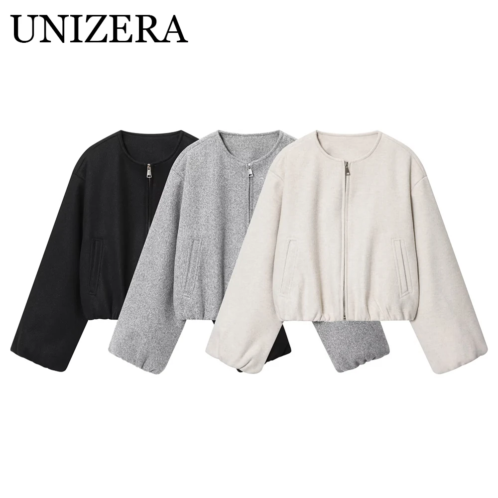 

Women's autumn new style European and American casual loose stand up collar zipper pilot jacket jacket
