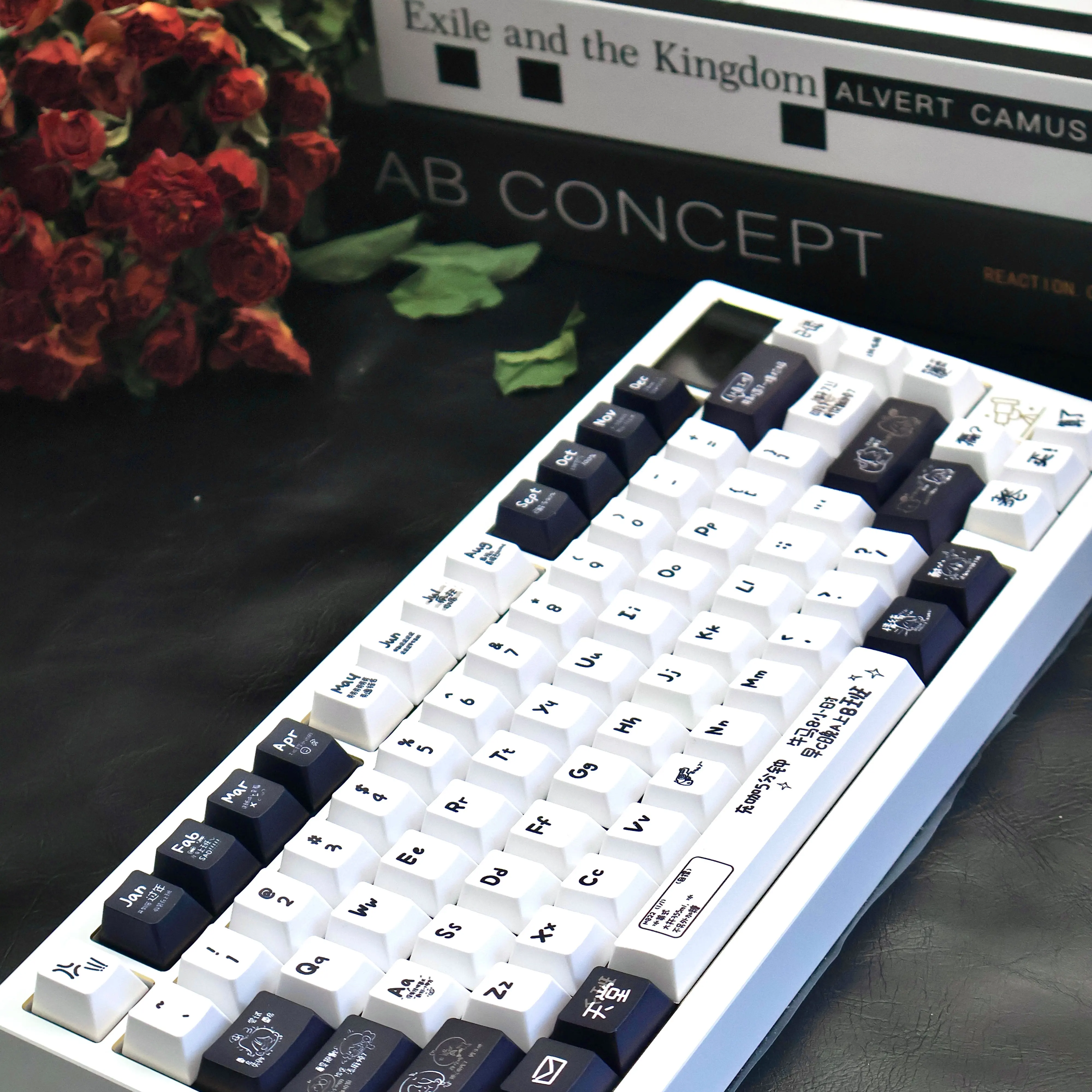 

MOA Height I Love Work Theme Колпачки для клавиш Пятисторонняя сублимационная механическая клавиатура из ПБТ с 120 клавишами