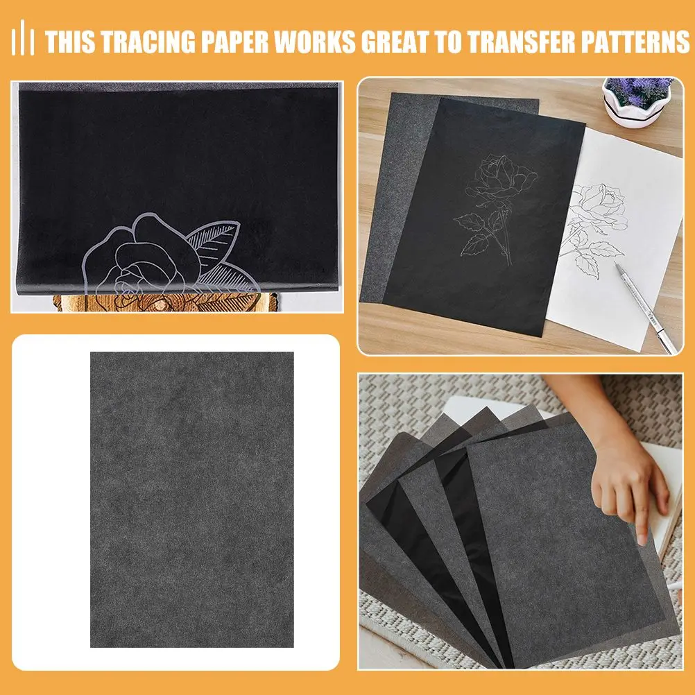 50 Pcs Carbon Tracing Paper Portable Transfer Graphite for Template Drawing Small Copy Office Wood