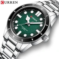 CURREN 2025 nuevo reloj de lujo de negocios resistente al agua reloj masculino luminoso de acero inoxidable reloj de cuarzo para hombre reloj para hombre