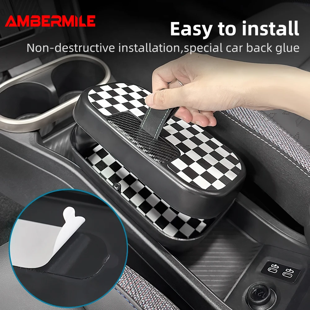 Central Armrest Storage Box For BMW Mini Cooper F65 F66 2024 2025 ABS Central Control Storage Box Car Accessories