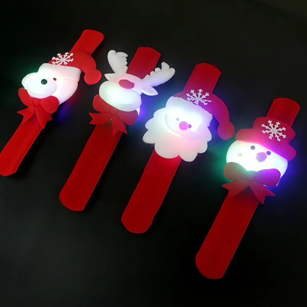 6/12 قطعة غير مضيئة ومضيئة أفخم عيد الميلاد نمط صفعة سوار عيد الميلاد السنة الجديدة كرنفال حفل زفاف هدية الديكور #4