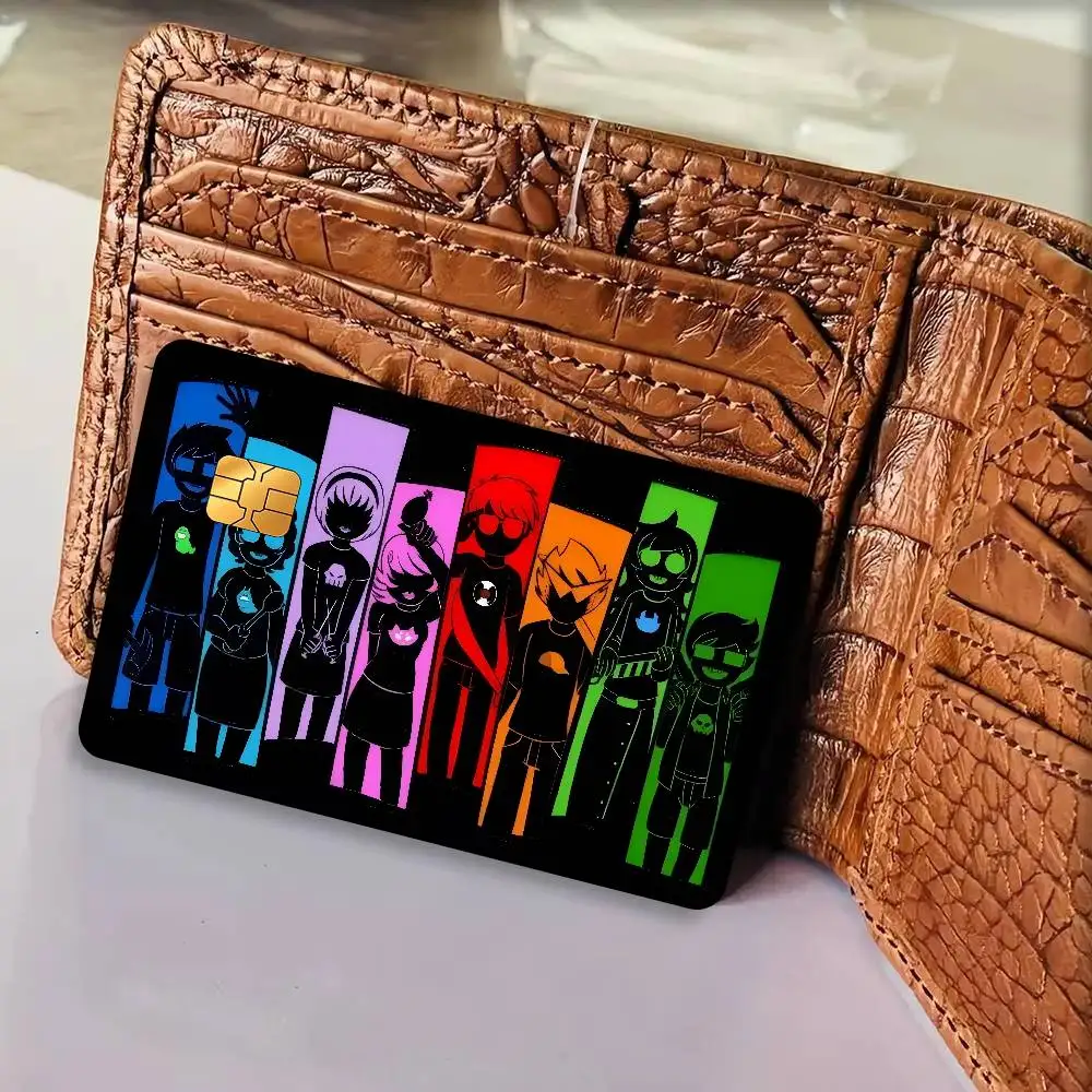 Popular Internet Anime H-Homestuck Fashion Anime Credit Card Skin Stickers For Bank Card Bus Metro Card Sticker Waterproof Women