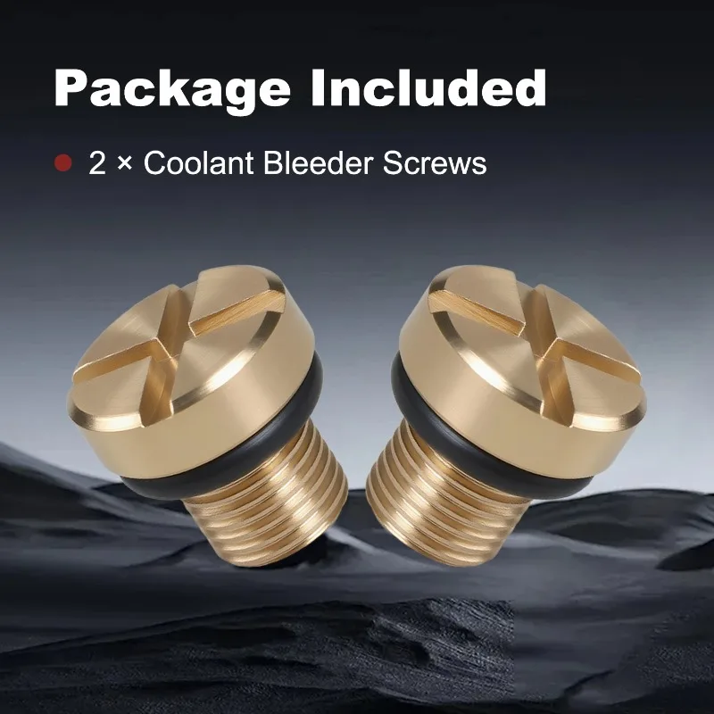 

17111712788, 111537793373 2Pcs Brass Radiator Coolant Expansion Tank Bleeder Screws for BMW E92 E90 E36 E39