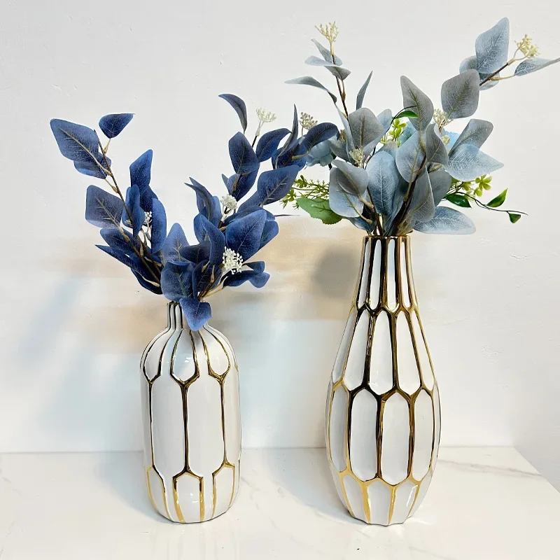 

Modern Light Luxury Ceramic Vase - High - Grade, for Living Room, TV Cabinet, Entrance, Coffee Table & Sample Room Decor