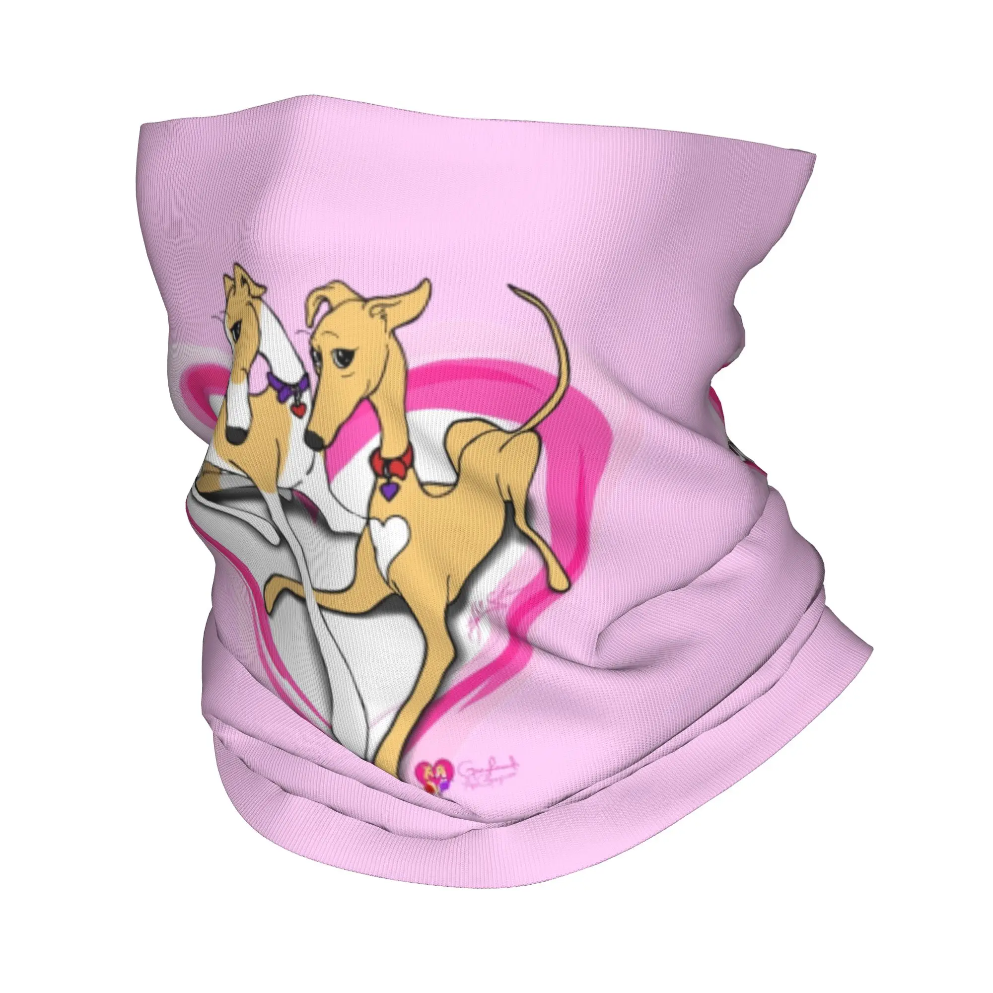 

Custom Heart Hounds Sighthound Winter Headband Neck Warmer Men Women Hiking Running Tube Scarf Greyhound Whippet Dog Face