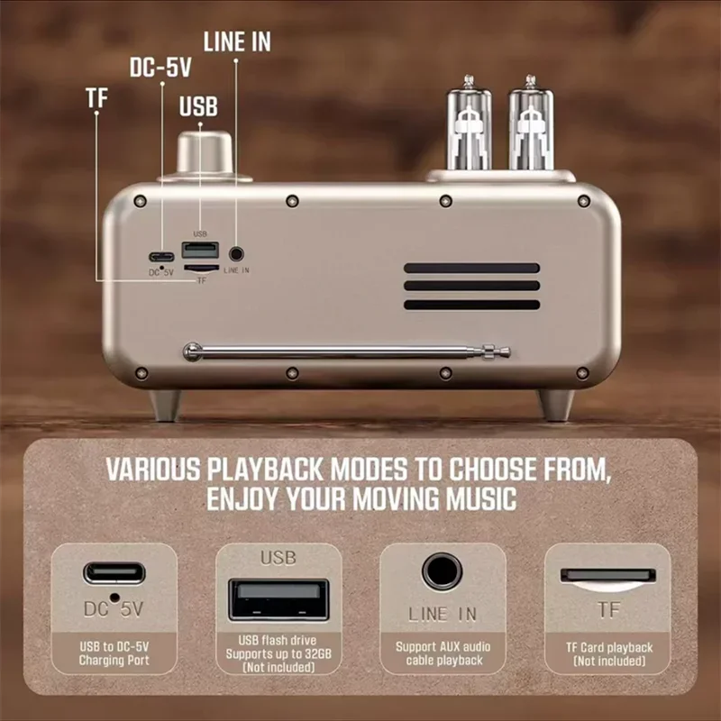 Высокое качество ностальгический ретро желчная машина атмосферная лампа Bluetooth динамик USB-накопитель карты радио портативный громкий громкость сабвуфер