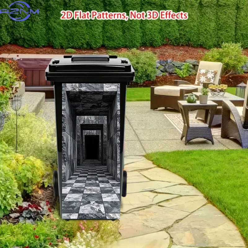 One 2D Flat Sticker Measuring , Featuring a Stone-paved Walkway Extension Theme Design. This Matte Surface Sticker Is Suitable