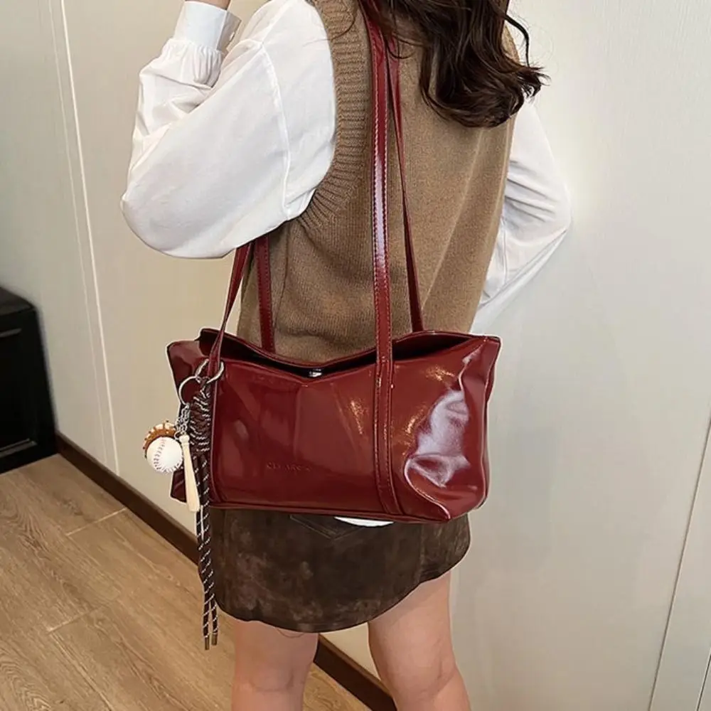 

Сумка-подушка в корейском стиле Boston с подвеской в стиле меньшинств, ретро сумка для подмышек, однотонная винтажная сумка на плечо для вечеринок