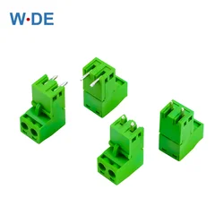 10Sets 2EDGK 5.08mm 2 Pins PlUG-IN Terminal Blocks Straight Needle Right Angle Screw Type PCB Connector Plug Pin Header Socket