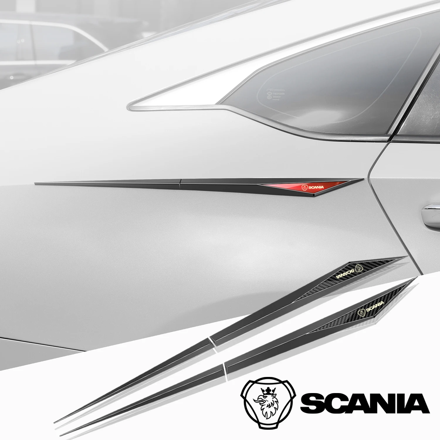 

2pcs truck stickers TPU truck accessories para auto for scania G S R P accessories