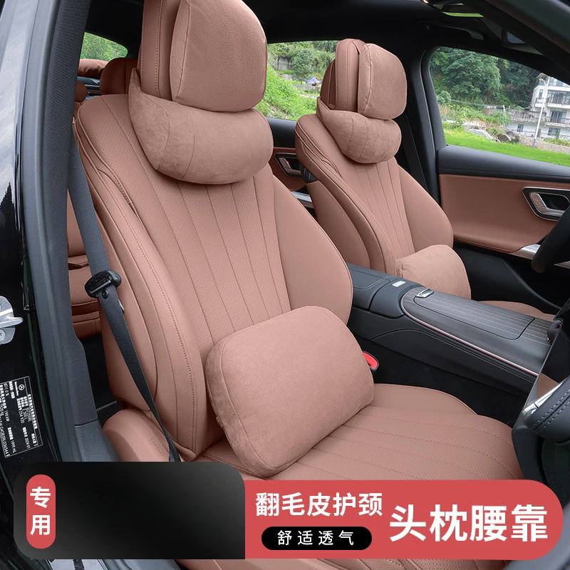 

Car Headrest Neck Pillow and Lumbar Support Cushion, Special Waist Back Pad C-Class GLC, Ergonomic Cervical Protector