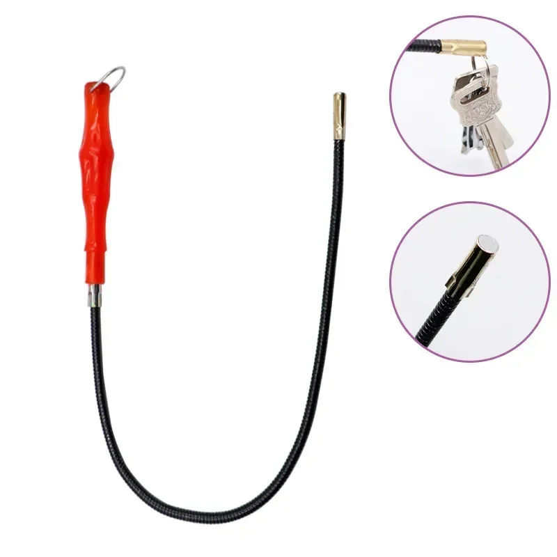 Foldable Strong Magnetic Pickup Tool Metal Flexible Pick Up Tool Suction Bar Magnet Spring Grip Grabber Portable Hand Tools