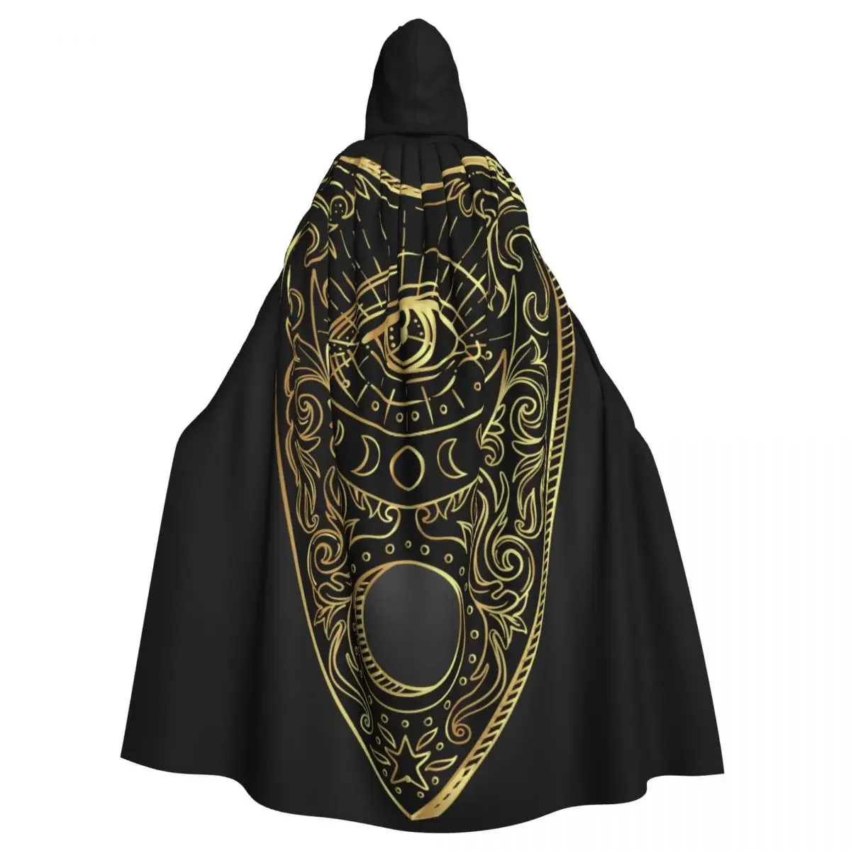 Spirit Talking Board Hooded Cloak Polyester Unisex Witch Cape Costume Accessory